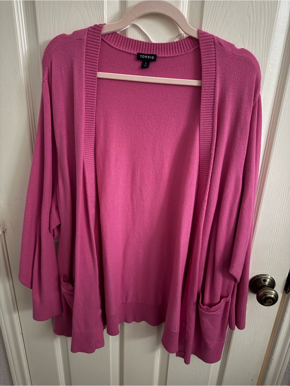 Torrid Button-Front Pocket Cardigan Sweater - Pink